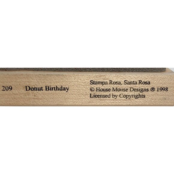 House Mouse Donut Birthday 209 Amanda Mudpie Monica Muzzy Wood Rubber Stamp 1998 - Picture 3 of 10